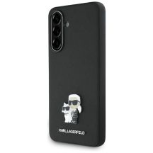 Karl Lagerfeld Saffiano Case w/ K&C Metal Logo for Samsung Galaxy A56 - Black
