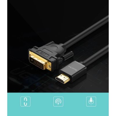 3. Ugreen HDMI - DVI 4K 60Hz 30AWG 1m black cable (30116)