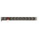 2. GEMBIRD 19" Rack Power Strip PDU EG-PDU-014-FC14, 1U, 16 A, 8 French Sockets, C14 Plug, 3 m Cable