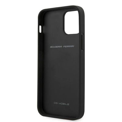 9. Ferrari FESPEHCP12LBK iPhone 12 Pro Max 6.7" black/black hardcase On Track Perforated