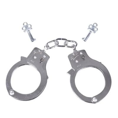2. MIL-TEC Chain Handcuffs, Nickel Plated MT