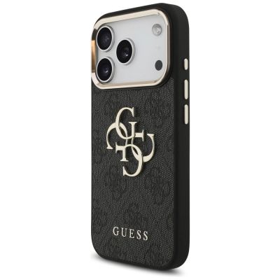 2. Guess 4G Big 4G Classic Logo Case for iPhone 17 Pro / 18 Pro - Black and Gold