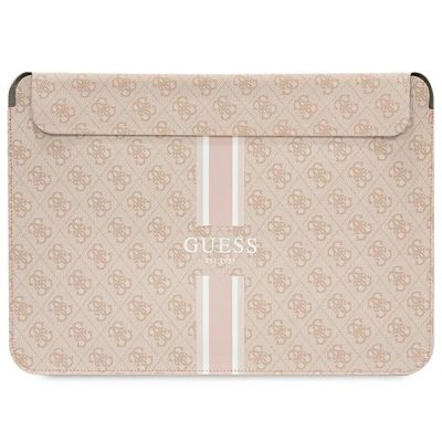 Guess 4G Printed Stripes cover for a 14" laptop - pink