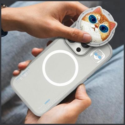 9. Nimmy Glasses Cool Cat MagSafe Case for iPhone 16 Pro - Gray