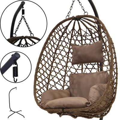 5. COCOON HANGING CHAIR 105x195CM DARK BROWN