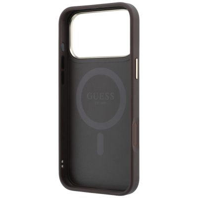 7. Guess Ring Stand 360 4G Classic Logo MagSafe Case for iPhone 18 Pro / 17 Pro - Brown