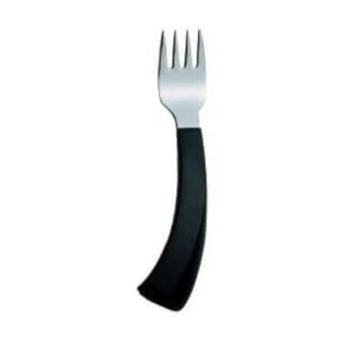 Curved fork for a right-handed person