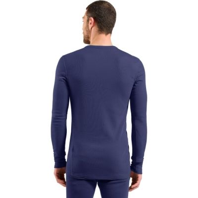 2. Odlo BL TOP crew neck l/s ACTIVE WARM long sleeve thermal underwear size M Blue
