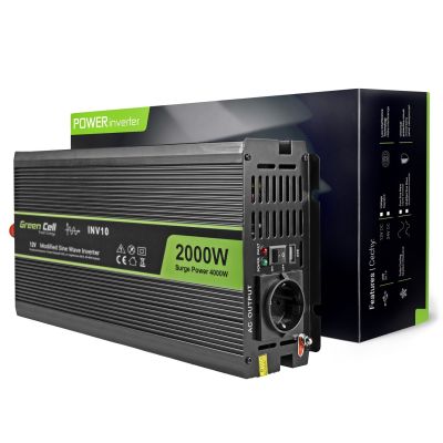GREEN CELL INV10 INVERTER 12V-230V 2000W/4000W MODIFIED SINE WAVE