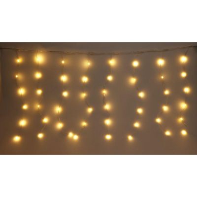 28. CHRISTMAS TREE LIGHTS LIGHT CURTAIN OUTSIDE/INSIDE 240 LED 600X60CM WITH REMOTE CONTROL WARM WHITE