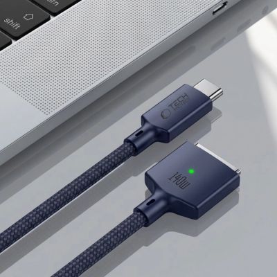 5. Tech-Protect MMC01 Ultraboost USB-C / USB-C MagSafe 3 140W 200cm Cable for MacBook - Navy Blue