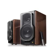 Edifier S2000 MKIII Bluetooth Bookshelf Speakers (Pair) - Black/Brown