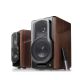 Edifier S2000 MKIII Bluetooth Bookshelf Speakers (Pair) - Black/Brown