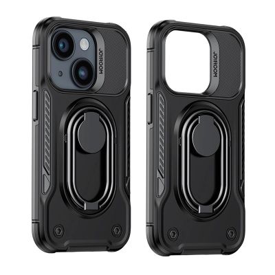 4. Joyroom Dual Hinge case for iPhone 14 Plus armored case with a stand and a ring holder black