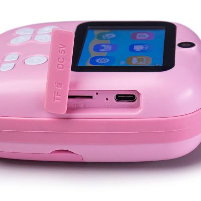 10. Mini Thermal Printer for Kids with Camera and Camcorder - Pink