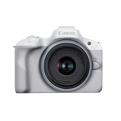 Canon EOS R50, White + RF-S 18-45mm F4.5-6.3 IS STM Kit Mirrorless camera 24.2 MP CMOS 6000 x 4000 px White