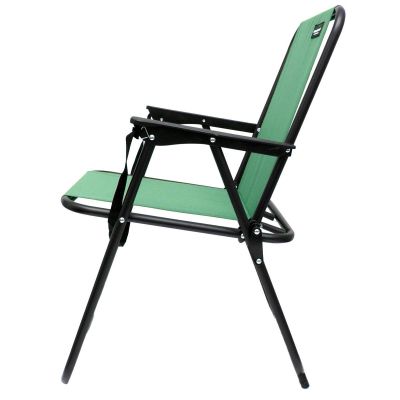 3. REDCLIFFS GREEN FOLDING CAMPING CHAIR WITH ARMRESTS