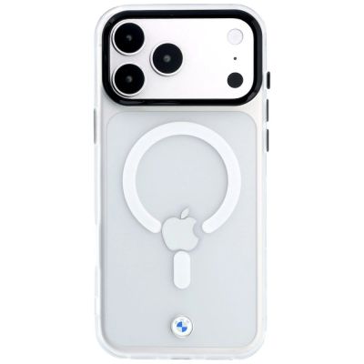 3. BMW Sign Frosted IML & Metal Logo MagSafe Case for iPhone 18 Pro Max / 17 Pro Max - Clear