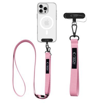 2. Tech-Protect C65 Rope Crossbody Leash - Pink