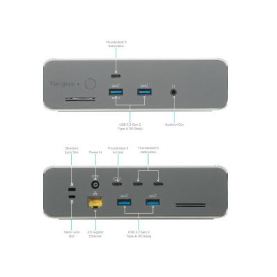 4. Targus DOCK230EUZ Wired Thunderbolt 5 Docking Station Silver