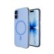 4. Puro Lite Mag TPU+PC Case Compatible with MagSafe for iPhone 17 - Transparent with Blue Ring