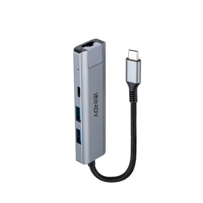 4. Lindy 43422 USB 3.2 Gen 2 (3.1 Gen 2) Type-C Hubs and Concentrators 10000 Mbit/s Gray