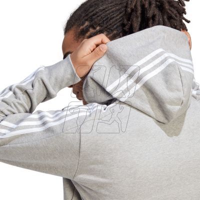 5. adidas Essentials French Terry 3-Stripes Full-Zip Hoodie M IC9833