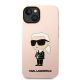 3. Karl Lagerfeld Silicone Ikonik Case for iPhone 13 / 14 - Pink