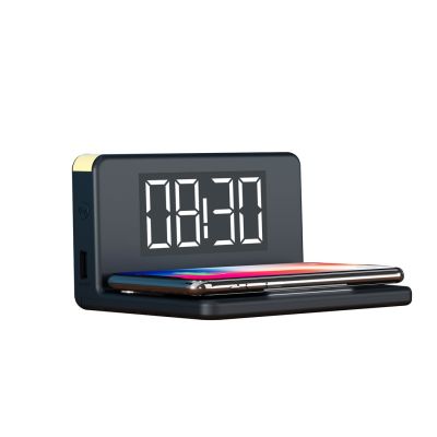 2. RealPower ChargeAir Digital Alarm Clock Black