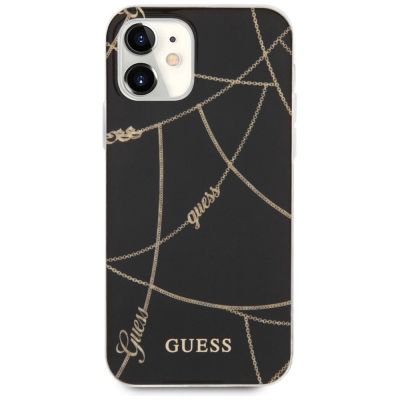 3. Guess GUHCP12SPCUCHBK iPhone 12 mini 5.4" black/black hardcase Gold Chain Collection