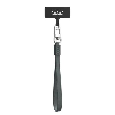 Audi Crossbody Leather Universal Lanyard 28cm x 10mm - Gray