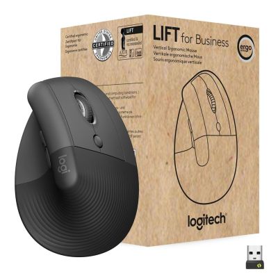 22. Logitech Lift Vertical Business Black Mouse