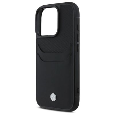 6. BMW Sign Leather Cardslot Case for iPhone 16 Pro Max - Black