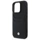 6. BMW Sign Leather Cardslot Case for iPhone 16 Pro Max - Black