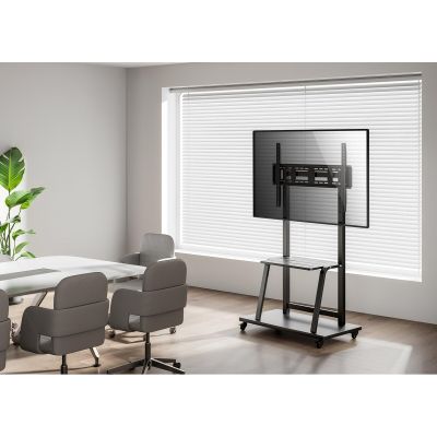 7. MOBILE STAND + MOUNT FOR TV 37-100" 150KG S-13 ART Vesa 800x600 HEAVY DUTY