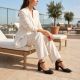 7. Sergio Leone SK844 women's black block heel sandals