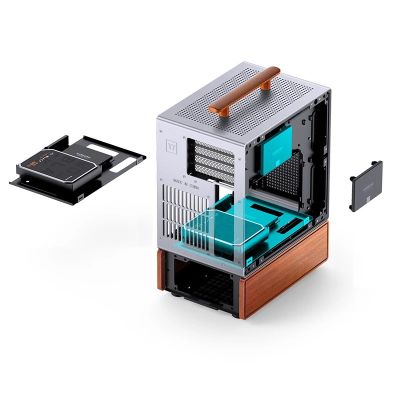 Jonsbo T7 PC Case, Midi-Tower, mATX, Tempered Glass - Silver