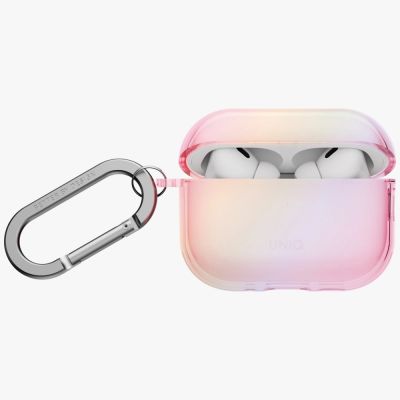 2. Uniq Iridescia Hang Case for AirPods Pro 3 - Transparent Pink