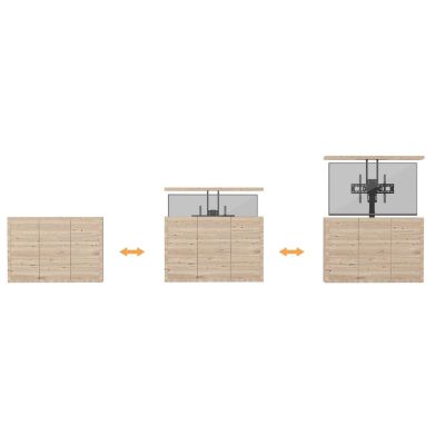 8. LCD TV mount (motorized) - Plastic, Aluminum, Steel - Screen size: 94-165.1 cm (37"-65")