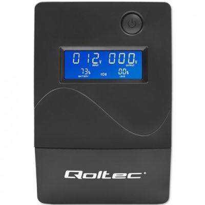 8. QOLTEC UPS 450VA | 240W | LCD | USB | RJ45