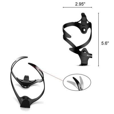 2. Rockbros 2017-11ABK Aluminium Bicycle Bottle Cage – Black