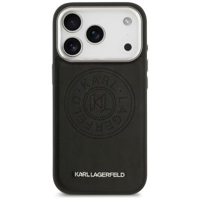 3. Karl Lagerfeld Point & Metal Logo MagSafe Case for iPhone 17 Pro - Black