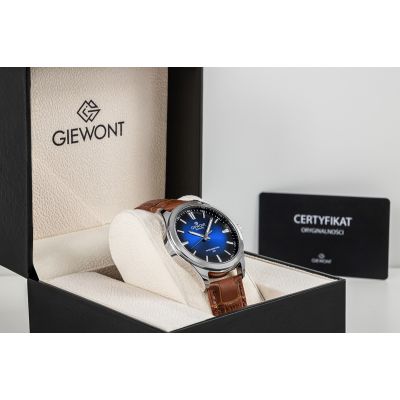 7. Giewont Elegance Sapphire Brown Blue Men's Watch GW5160-A7