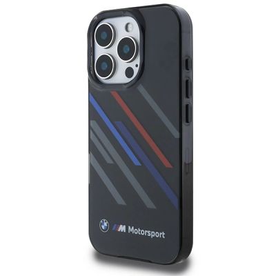 2. BMW Motosport IML Random Stripes iPhone 16 Pro Case - Black