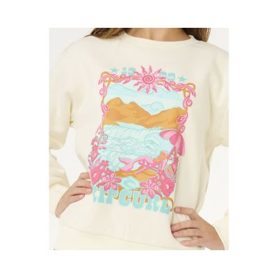 5. RIP CURL Sunshine Squad Crew-Girl Sweatshirt White