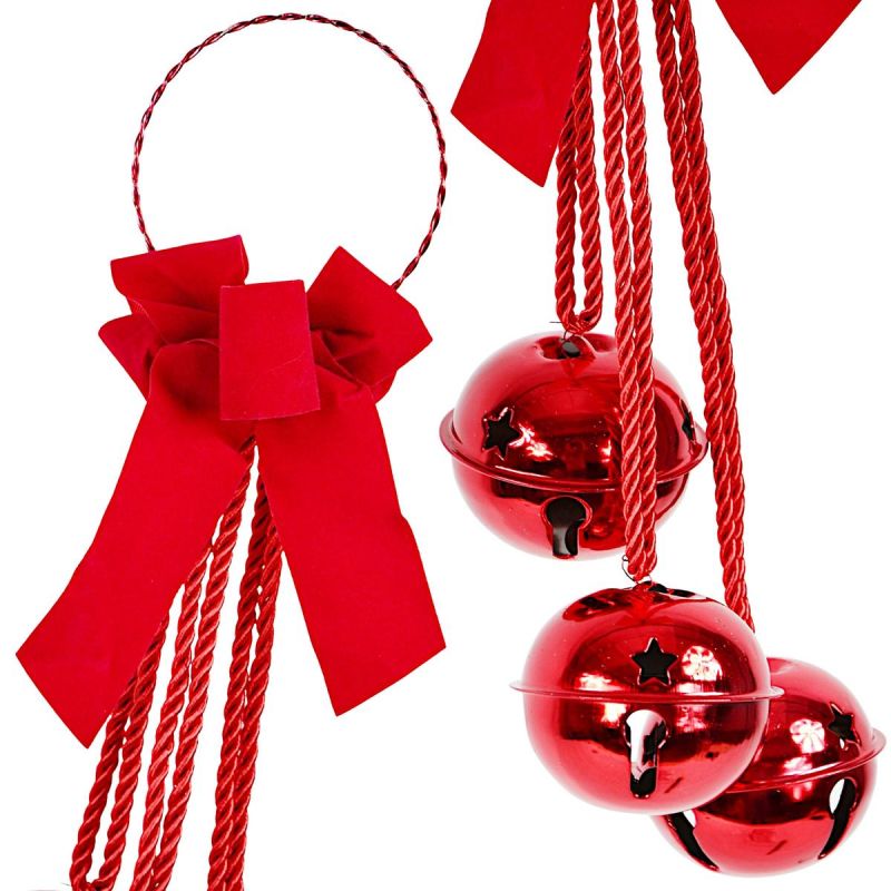 4. DECORATIVE BALL DECORATION, LENGTH 46 CM, RED