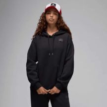 Women's Air Jordan Flight Fleece Satin-Lined Pullover Hoodie Black - FV7050-010
