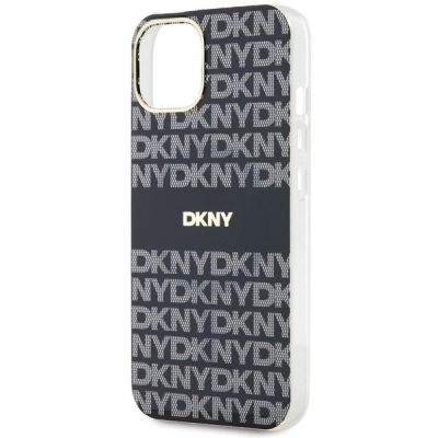 6. DKNY IML Mono & Stripe MagSafe Case for iPhone 15 Plus / 14 Plus - Black
