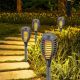 5. TORCH SOLAR LAMP DANCING FLAMES 12 LED SMD 7.5x7.5x46.5CM GRAY - 12pcs