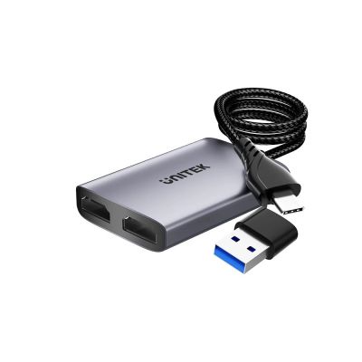 2. UNITEK ADAPTER USB/C/A - 2X HDMI MST FULLHD M/F